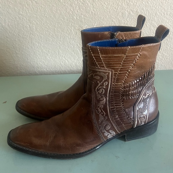 MARK NASON Rock Lives Cipher Made In Italy Distressed VINTAGE Western Boots Rare - Picture 7 of 16